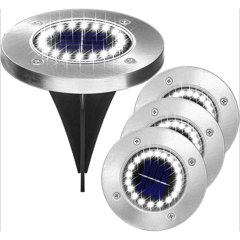 Xtreme Xccessories Solar Ground Lights - 4 Pack Outdoor Waterproof Garden Light Set for Pathway, ...