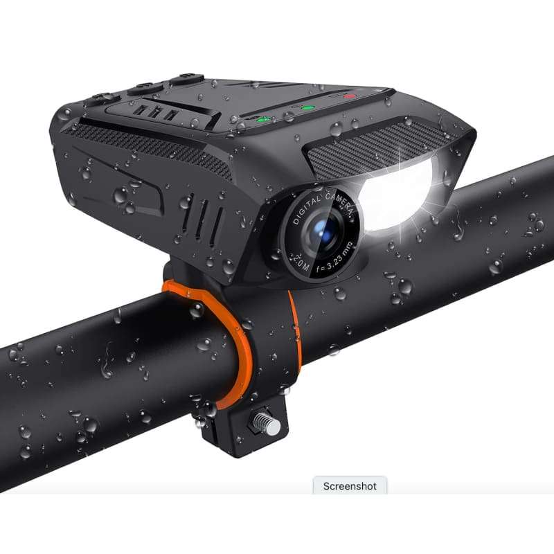 C3 Bike Camera, Bike Light, Electric Bike Horn 3 in 1, 1080P 30FPS Ultra HD Video, Waterproof IPX...
