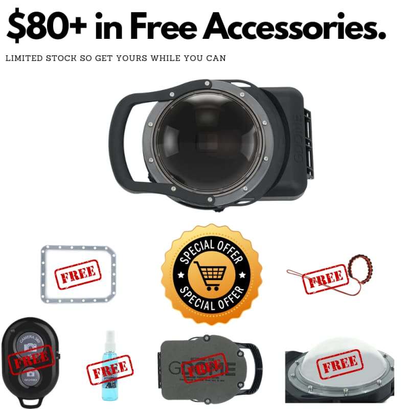 GDome Mobile PRO V2 Creators Bundle Edition - Universal Cellphone & Action Camera Under Water Hou...
