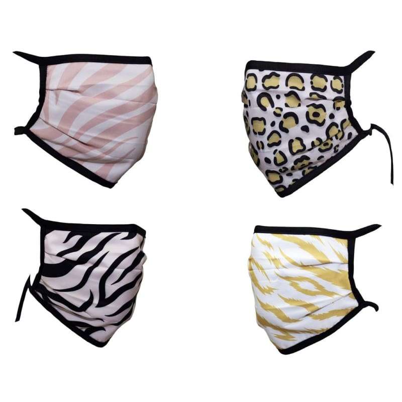 Animal Reusable Triple Layer Face Mask - 4 Pack