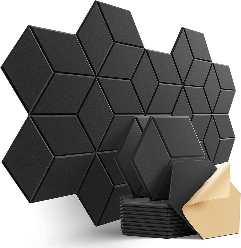 12 Pack Self-adhesive Acoustic Sound Proof Foam Panels