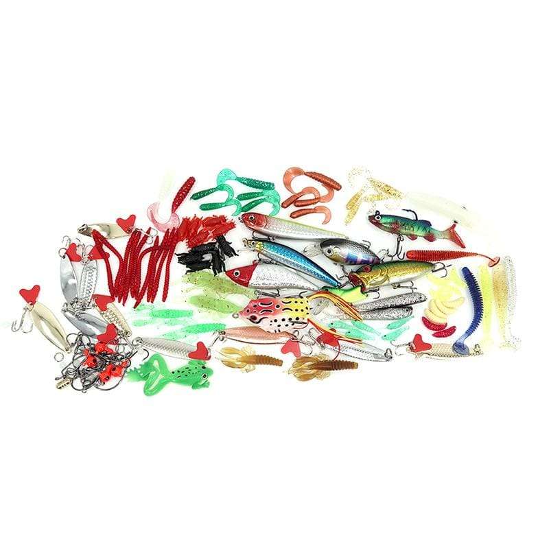 Fishing Lure 111 Pcs Soft and Metal Lure