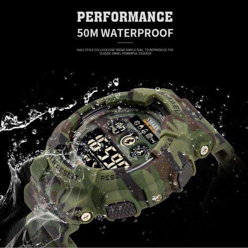 Smael Camouflage Red 8013 Bluetooth Sport Watch