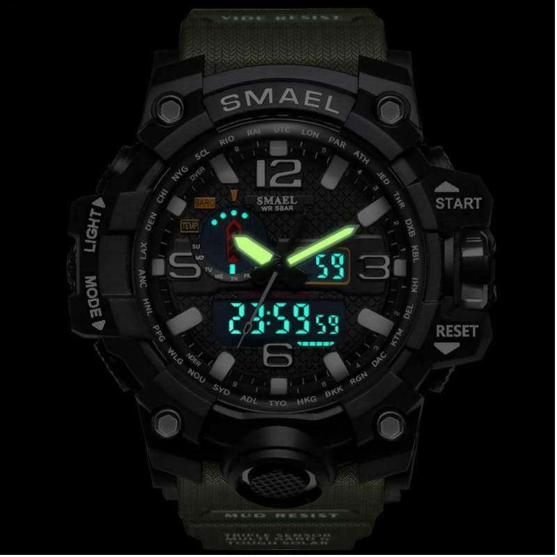 Smael Green Multifunctional Watch