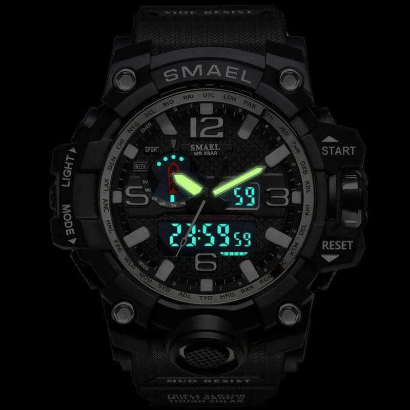 Smael Camouflage Khaki Multifunctional Watch