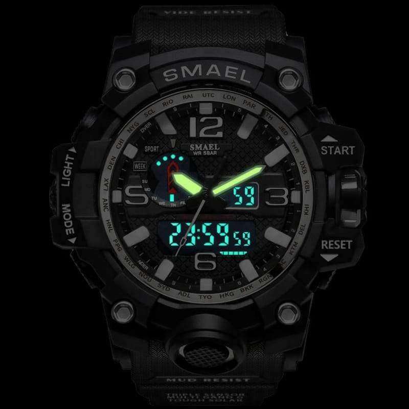 Smael Camouflage Army Green Multifunctional Watch