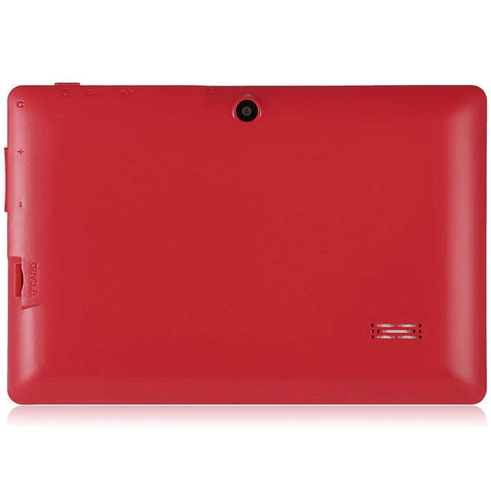 7 inch Q88H A33 Android 4.4 Tablet PC WVGA Screen A33 Quad Core 1.2GHz 512MB RAM 8GB ROM Du... - RED