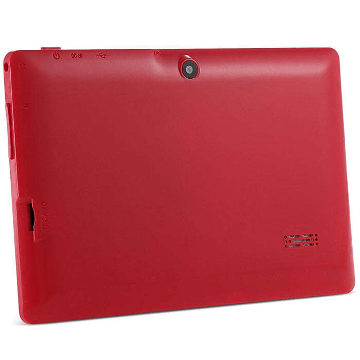 7 inch Q88H A33 Android 4.4 Tablet PC WVGA Screen A33 Quad Core 1.2GHz 512MB RAM 8GB ROM Du... - RED