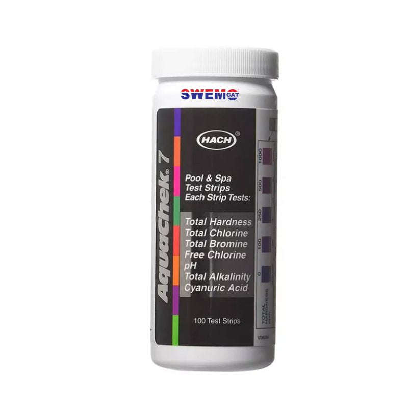 Aquachek Silver Fc,Tc,Ph,Ta,ca,Th (100 test strips) for pool owners &  professionals