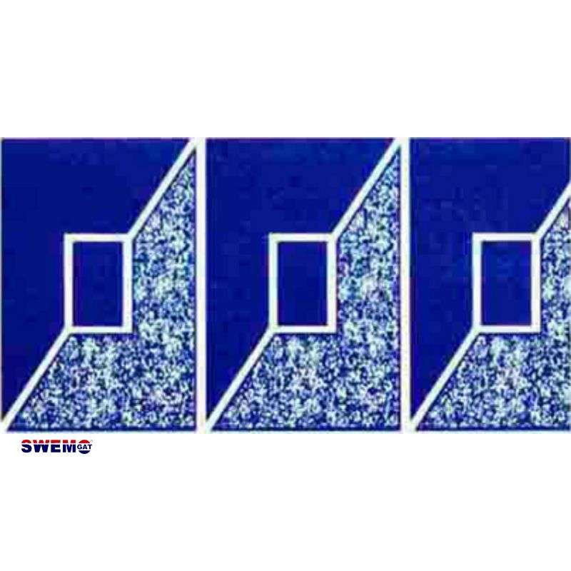 Crystal Dark Blue Fibreglass Pool Mosaic   Tissue Sheet 620mm x 155mm