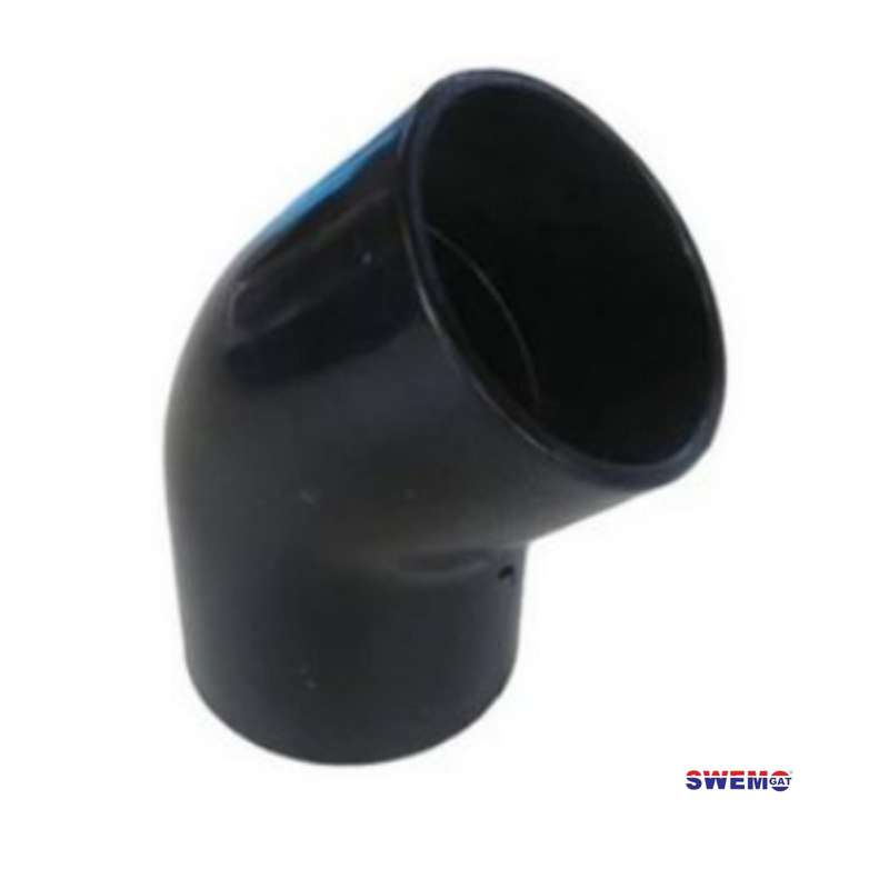 PVC elbow 45 degree 50mm Black