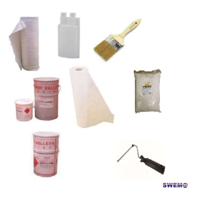 Material Kit: Fibreglass lining for 3m x 4m concrete swimming pools (upto 32m2)