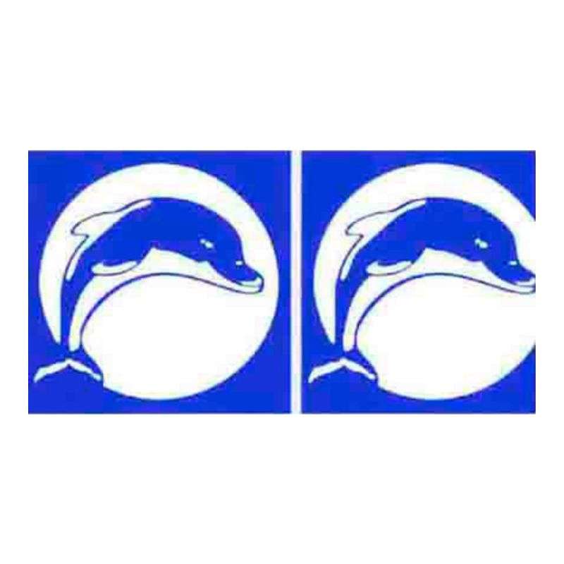 Dolphin Light Blue Fibreglass Pool Mosaic  Tissue Sheet 620 x 150mm