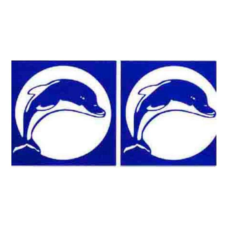 Dolphin Dark Blue Fibreglass Pool Mosaic  Tissue Sheet 605 x 160mm