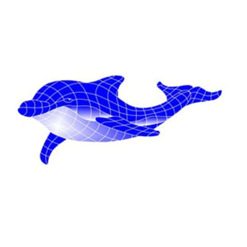 Fibreglass Pool Motif (Speedy) Dolphin-(Printed on tissue paper) - 800mmX375mm