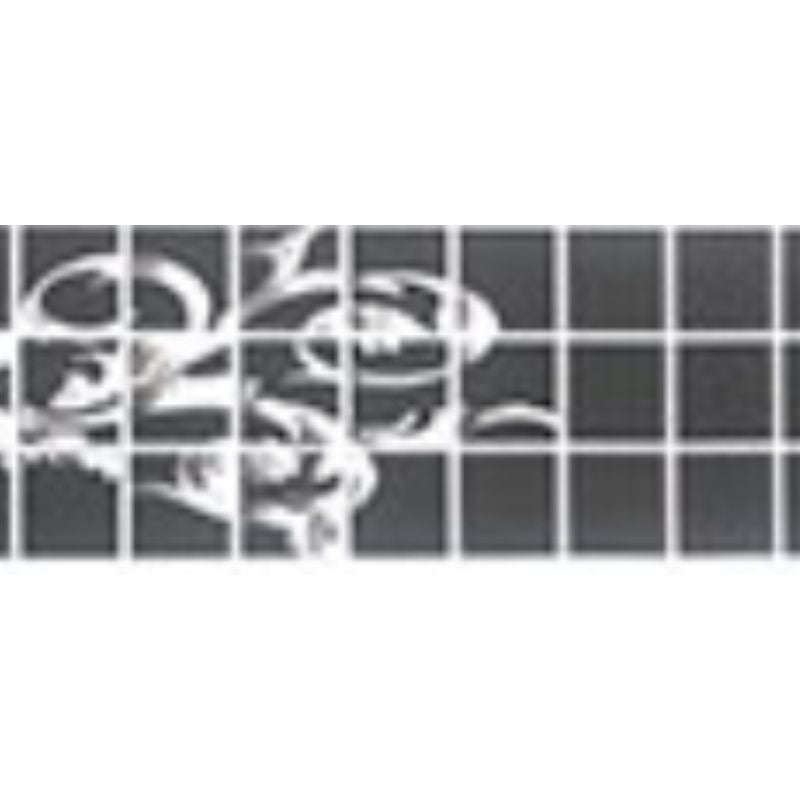 Le Fleur Charcoal Fibreglass Pool Mosaic Tissue Sheet 960mm x 160mm