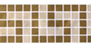 Macro Greek Caramel Fibreglass Pool Mosaic Tissue Sheet 800 x 160mm