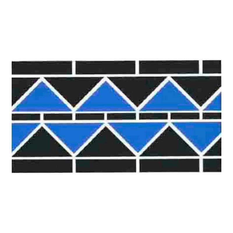 Wave Runner Black Fibreglass Pool Mosaic Tissue Sheet 620x155mm
