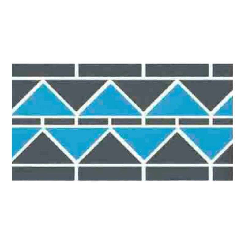 Wave Runner Grey Fibreglass Pool Mosaic Tissue Sheet 620x155mm