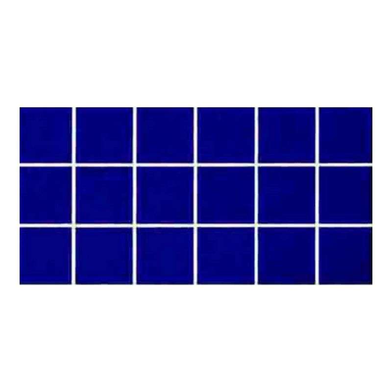 Blue tile Fibreglass Pool Mosaic Tissue sheet 600mm x 150mm