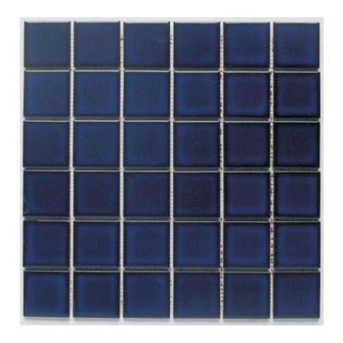 Ceramic Pool Mosaic Tiles - Cobalt Blue | 30cm x 30cm Sheet | For concrete/marblite swimming pools