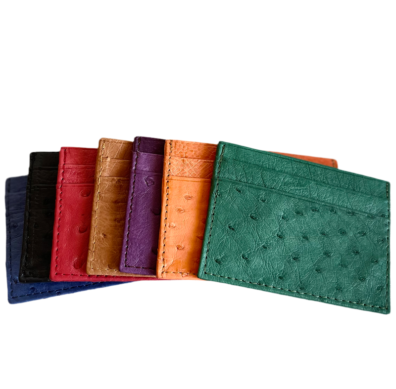 Ostrich Leather Card wallet (in stock)
