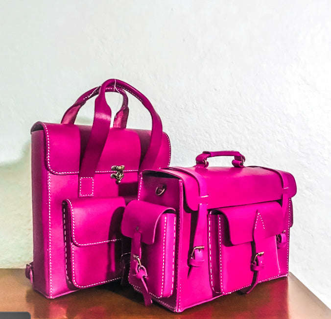 Lux leather box - pink (Production time - 15 days)