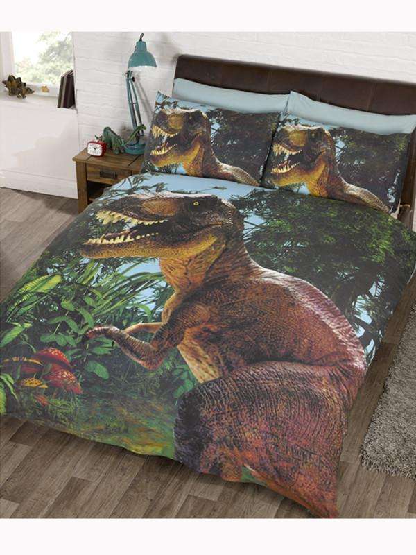 T Rex Dinosaur Duvet - Jurassic World / Dinosaur Bedding - Double