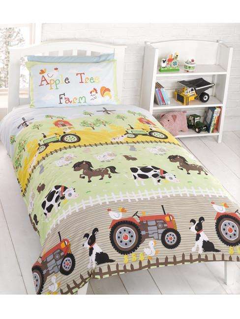 Apple Tree Farm Duvet - Barnyard / Farmyard Bedding - ON SALE - Double