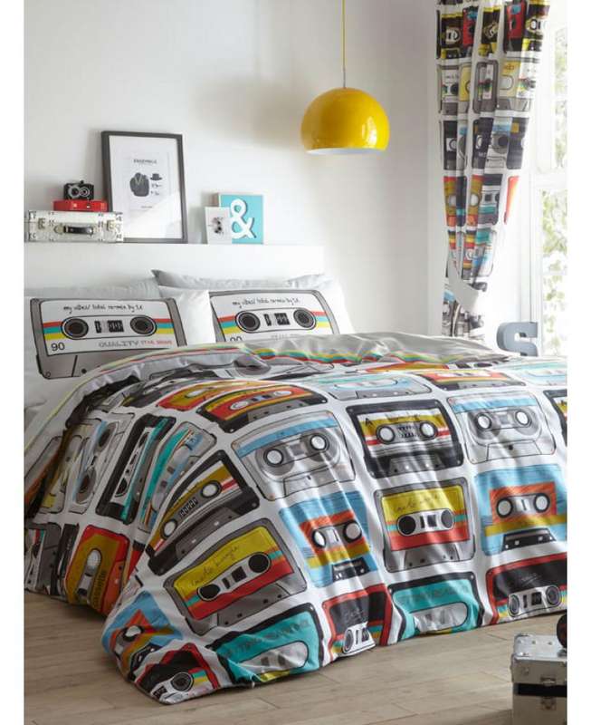 Retro Cassettes Duvet Cover - New Product - Double