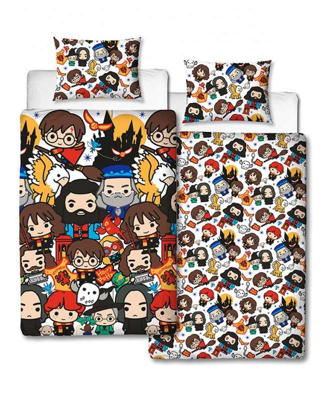 Harry Potter Charm Duvet Cover And Pillowcase Set - Harry Potter Bedding - Single