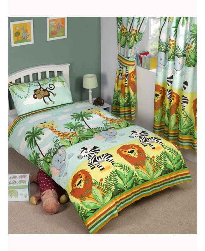 Jungle-Tastic Duvet Cover  Set - Jungle/Safari  Bedding - Single