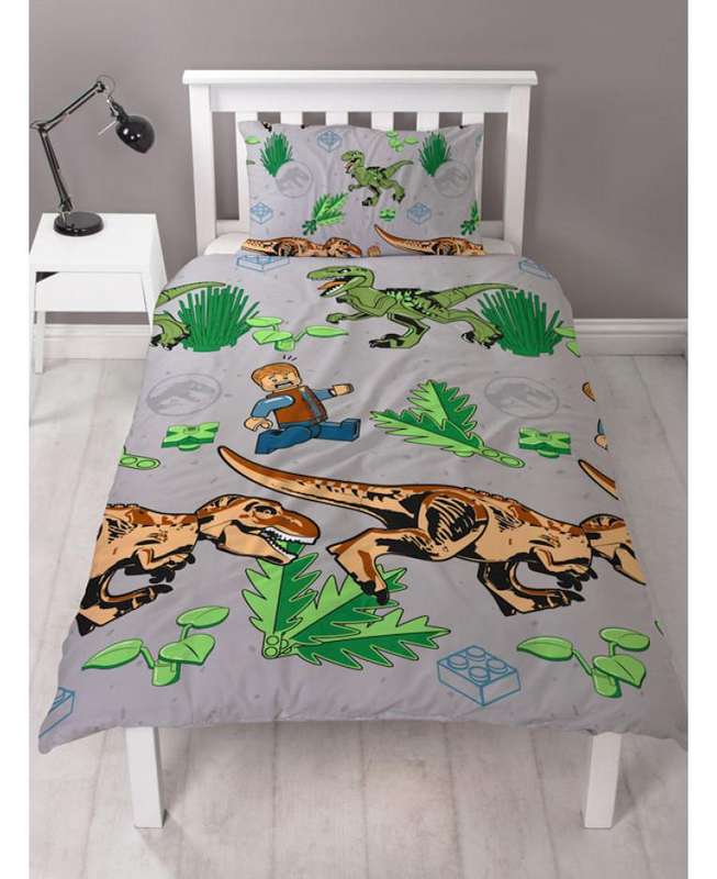 Lego Jurassic World Foliage Rotary Duvet Cover Set - Lego Bedding