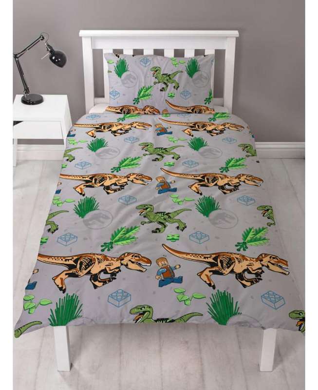 Lego Jurassic World Foliage Rotary Duvet Cover Set - Lego Bedding