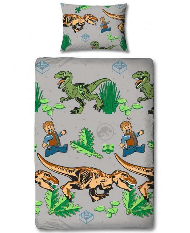 Lego Jurassic World Foliage Rotary Duvet Cover Set - Lego Bedding