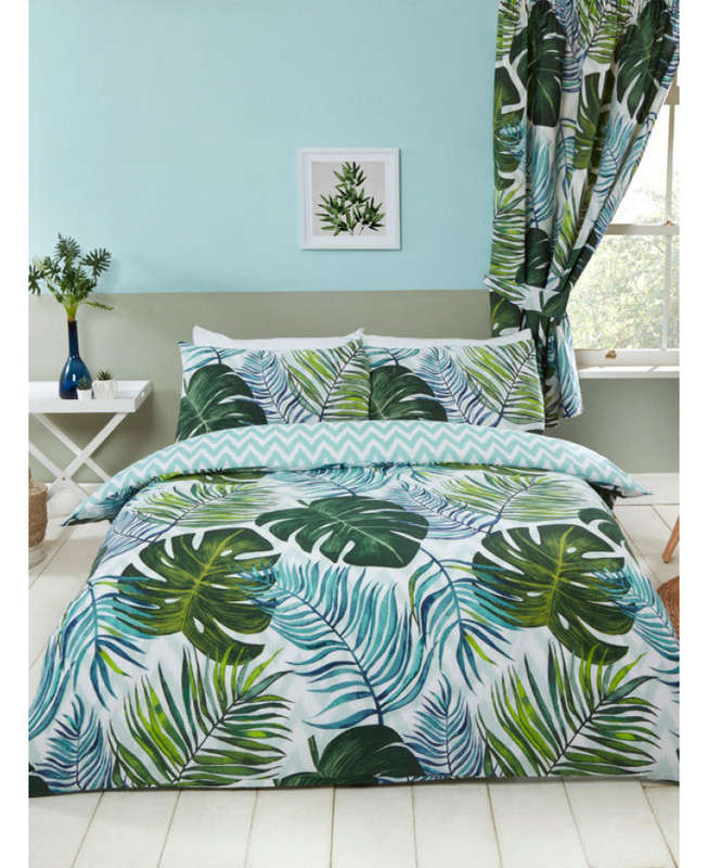 Tropical Palms Duvet Cover - Floral / Flowers Bedding - Double