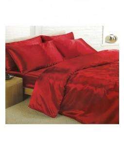 Red Satin Duvet Covet  PLUS Sheet Set - Satin Bedding - Double