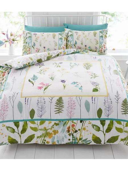 Botanical Flowers Duvet Cover - Floral / Flowers Bedding - King