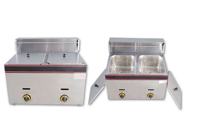 Chip Fryer Gas Double Tank