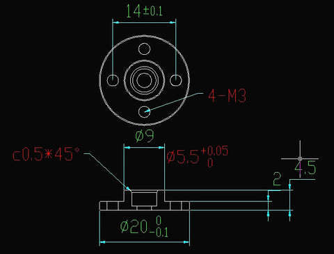 Servo metal disk bracket