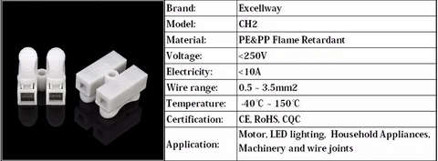 Spring loaded connector block specifications