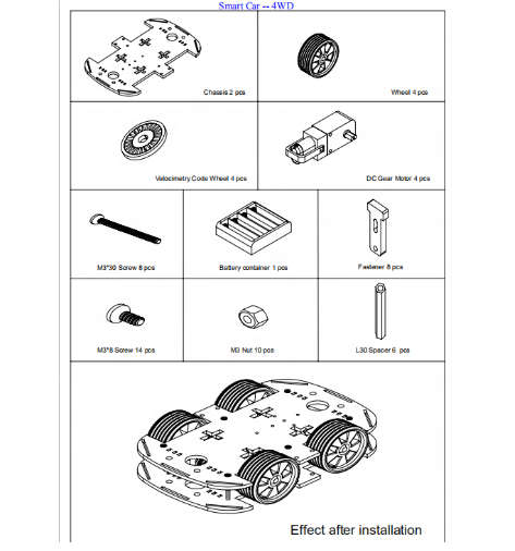 4WD Smart Robot Car Aluminium Chassis Kit