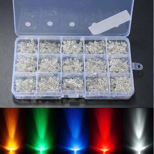 3MM LED KIT (5 KINDS, 750 PIECES)