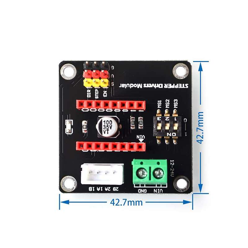 Stepper Motor Driver Break Out Board A4988 or DRV8825 Black Version