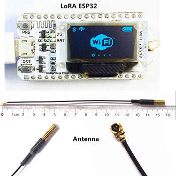 ESP32 With LoRa (SX1278) and 0.96 Inch Blue OLED Display
