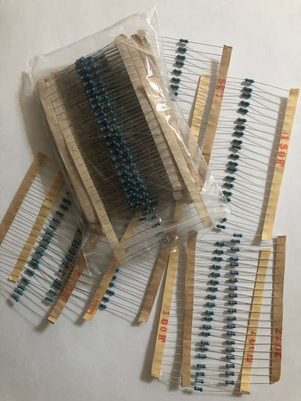 1/4 Watt Resistor Kit 600pcs, 30 types