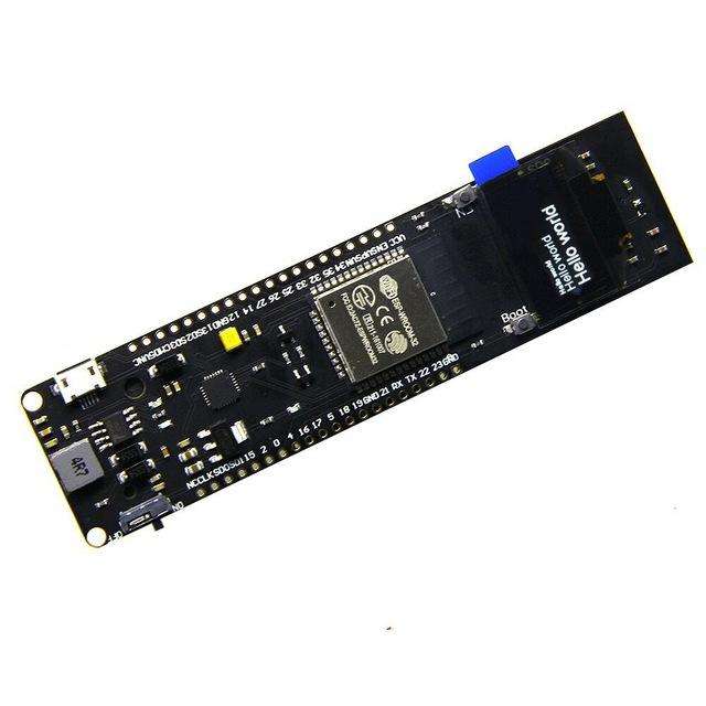 ESP32 WiFi + bluetooth + 18650 Battery Holder + 0.96 Inch OLED