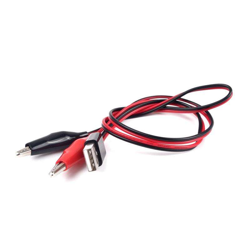 USB to Crocodile clips cable