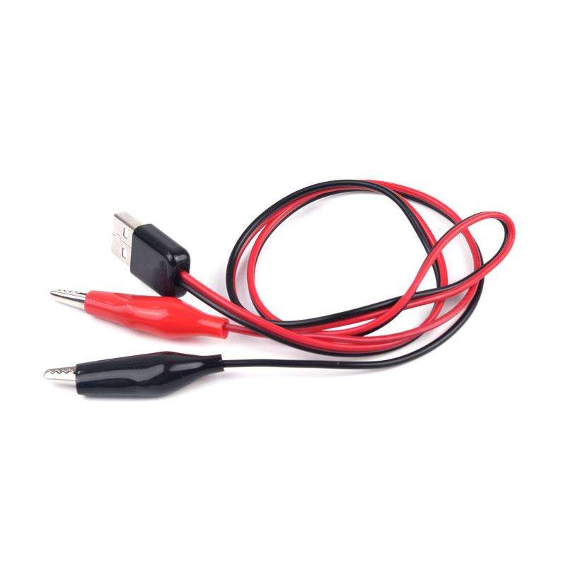 USB to Crocodile clips cable