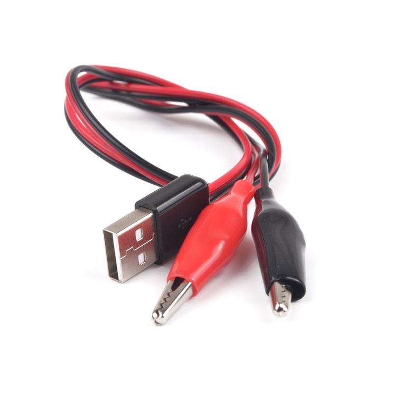USB to Crocodile clips cable